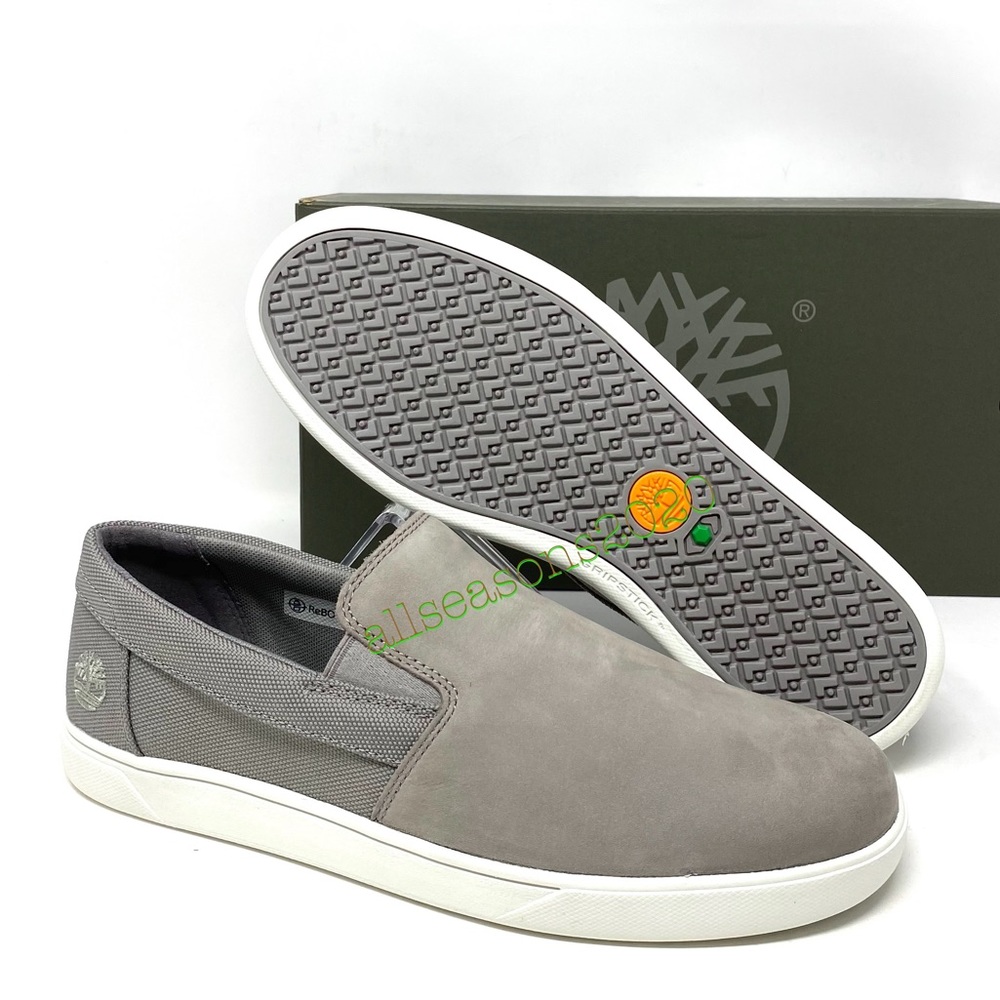 Timberland Groveton Slip On Med Nubuck Grey Men’s - Picture 2 of 12